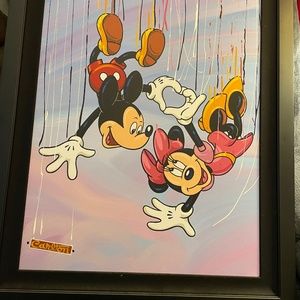 Trevor Carlton Original Painting Disney/Mickey & Mini Mouse "Falling in Love"
